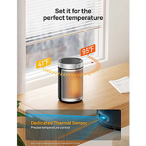 $36 FS WALMART sold by DREO 1500W Space Heaters for Inside, Portable Electric Heater for Home with Thermostat, 1-12H Timer,