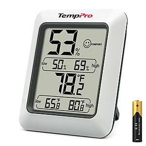 TempPro TP50 Digital Hygrometer Indoor Thermometer Room Thermometer $10.49