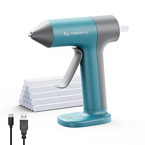 Tilswall Cordless Hot Glue Gun w/ 20 Glue Sticks $15 + Free Shipping w/ Prime or on $35+
