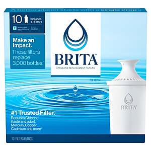 Brita Replacement Water Filters, 10-pack $31.99 Free Shipping Costco.com