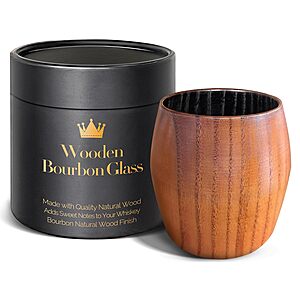 10-Ounce Charred Wooden Bourbon Drinking Glass $10.49 + Free Shipping w/ Prime or on $35+