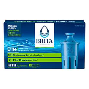 Brita Elite Replacement Water Filters, 4-count $36.99 Free Shipping Costco.com