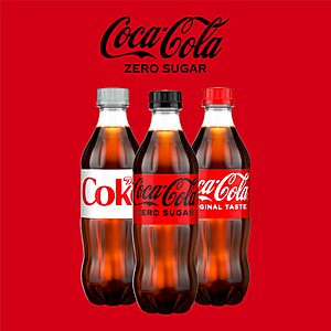 SnS | MultiBuy 3 x Coke/Diet Coke/Coke Zero Soft Drink Bottles, 16.9 fl oz, 6 Pack $11.19 or less
