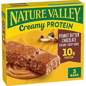 5-Count 7.45-Ounce Nature Valley Creamy Protein Bars (2 Flavors) $2.95 + Free Shipping w/ Prime or on $35+ $3.47