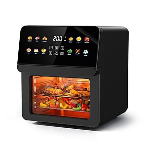 12-Quart Ludatido 8-in-1 Air Fryer Toaster Oven Combo (Black) $89.99 + Free Shipping