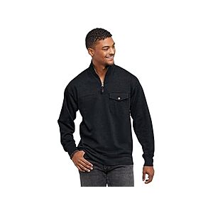 Hanes Men Originals French Terry Hoodie, Quarter Zip Pullover, Lightweight Fleece for $8