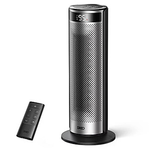 1500W  Dreo Solaris Plus Portable Oscillating Ceramic Space Heater (Silver/Black) $30.59 + Free Shipping