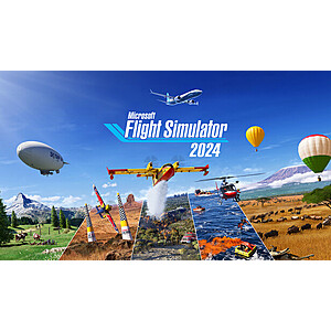 Microsoft Flight Simulator 2024: Standard $49; Deluxe $70; Premium Deluxe $91; Aviator $140 (PC Game)