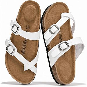 Project Cloud 100% Genuine Leather Womens Sandals Slides for Women (Lian) $24.9
