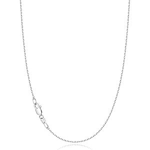 Jewlpire 18k Gold Plated 925 Sterling Silver Chain Necklace for Women, 1.1mm Cable Chains Necklace Thin $18.69