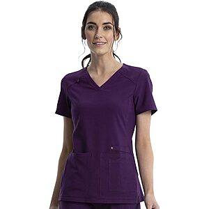 Cherokee Women's Medical Scrub Top Iflex V-Neck Knit Panel Top CK605 $20.95