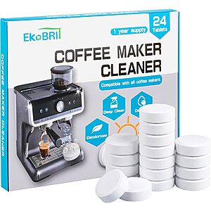 24-Count EKoBRIT Coffee Machine Cleaner & Descaler Tablets $9.99 + Free Shipping w/ Prime or on $35+