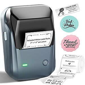 NIIMBOT B1 Thermal Label Printer w/ 230-Ct 2" x 1.18" Labels $14.99 + Free Shipping w/ Prime or on $35+
