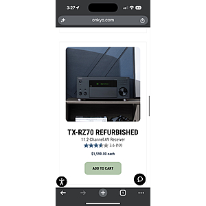 Onkyo avr refurbished on sale Dirac
