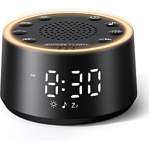 Dreamegg D1 Nova 25-Sound White Noise Machine & Alarm Clock (Black) $14.29 + Free Shipping w/ Prime or on $35+