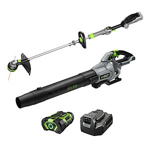 with TWO 2.5ah batteries, EGO 56 volt 615cfm blower and trimmer kit, $299, free shipping, Lowe's