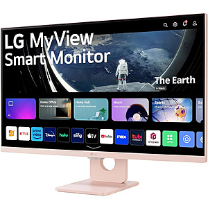New LG 27SR50F-P MyView Smart Monitor 27-Inch FHD (1920x1080) IPS Display, Pink $86.48