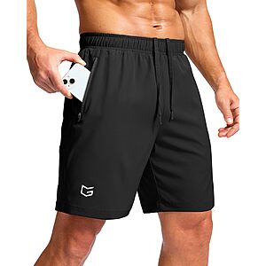 G Gradual Men's Athletic Running Shorts with 2 Zipper Pockets 7"/ 5"/ 9" $12.91