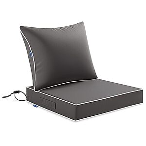 24"x24"x4" MIULEE Waterproof Outdoor Seat Cushion w/ Straps $13.49 + Free Shipping w/ Prime or on $35+