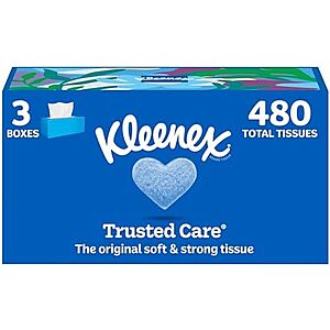 [SnS, AC] $10.75* | 3 × 3-Pack 160-Count Kleenex Facial Tissues ($3.58 each) at Amazon