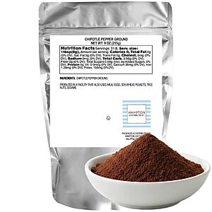 9-Ounce Hampton Distribution Ground Chipotle Powder $2.69 w/ S&S + Free Shipping w/ Prime or on $35+