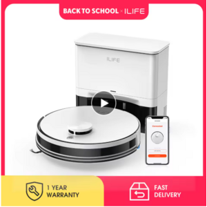 ILIFE A30 PRO 5000Pa Suction, Robot Vacuum and Mop Combo, Self Emptying $149