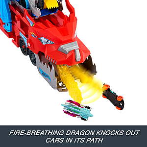 Hot Wheels City Hot Wheels Ultimate Dual Dragon Transporter & 2 1:64 Scale Toy Cars – $33.99 at Walmart (Was $49.97)