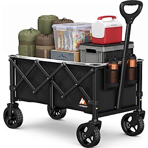 Collapsible Wagon Cart (58"D x 14"W x 22"H) (280lbs capacity) - $30