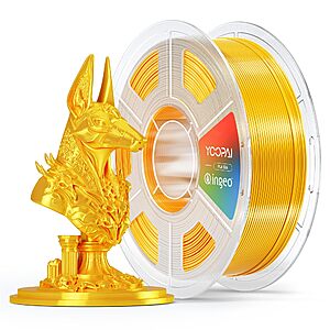 YOOPAI Gold Silk PLA Printing 3D Filament 1.75mm 1kg Spool(2.2lbs) $11.99 @ Amazon