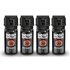 4-Pack 2-Ounce Byrna BGR MAX Pepper Spray & Tear Gas w/ Belt Clip $44.99 + Free Shipping