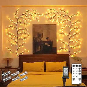7.5" Probapro Enchanted Willow Vine Fairy Lights (Brown X1) $14.99 + Free Shipping w/ Prime or on $35+