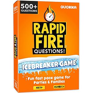 Quokka Rapid Fire Icebreaker Conversation Card Game (500+ Questions, 95 Cards) $8.99 + Free Shipping w/ Prime or on $35+