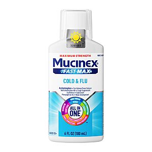 6-Oz Mucinex Fast-Max Cold and Flu Medicine $6.65 w/ S&S + Free Shipping w/ Prime or on orders over $35