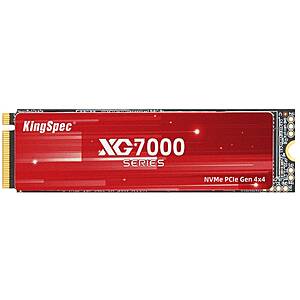 [Newegg] KingSpec XG7000 1TB PCIe 4.0 NVMe SSD 7400MB/s Read PS5 Compatible $136.39 + Free Shipping
