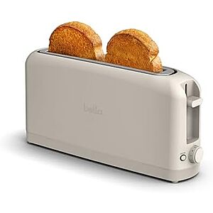 [AC] $12.24 | bella Fits-Anywhere™ 2-Slice Slim Toaster, Long Slot & Extra Wide, Oatmilk at Amazon