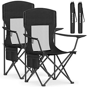 $32.99* | 2-Pk SONGMICS Breathable Camping Chairs at Amazon