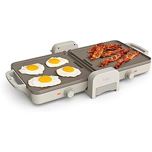 [NEW, AC] $29.39 | bella 10"x20" Fold and Store Griddle, Non-Toxic, Ceramic Coating, Oatmilk at Amazon