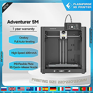 Flashforge Adventurer 5M Wi-Fi 3D Printer w/ Auto Leveling $127.82