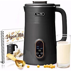 Roman Ventures 8-in-1 Plant-Based Milk Maker Machine (Black) $17.49 + Free Shipping w/ Prime or on $35+