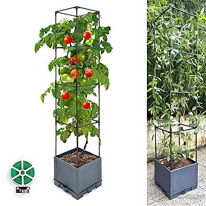 11" x 11" x 56" Self-Watering Basic Garden Bed Planter Box w/ Adjustable Trellis $7.24 + Free Shipping w/ Prime or on $35+