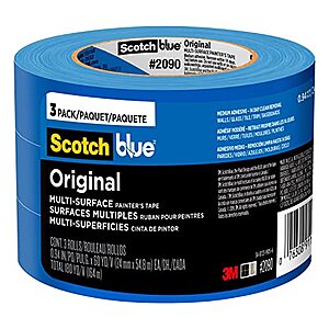 [SnS] $8.39* | 3-Pk 0.94" x 60-Yds ScotchBlue Original Multi-Surface Painters Tape at Amazon