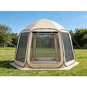 $81.81* | 10' x 9.2' Vevor 4-8 Person Pop Up Screen House Tent w/ Awning, Carry Bag at Amazon