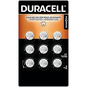 [SnS] $8.53* | 9-Count DURACELL CR2032 3V Lithium Coin Batteries at Amazon (94.8￠ each)