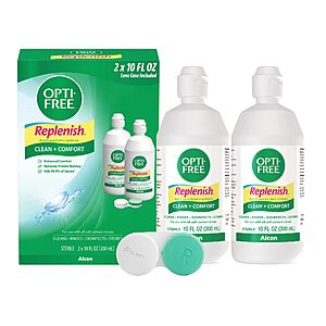 $8.78 for 2-Pack 10-Ounce Opti-Free Replenish Multi-Purpose Contact Lens Solution with S&S