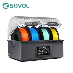 Sovol SH03 4-Spool 3D Printer Filament Dryer Dual Chamber 85°C PTC Heating $84 + Free S/H