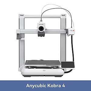 Anycubic Kobra 4 3D Printer 600mm/s High Speed Auto Leveling $178 + Free Shipping