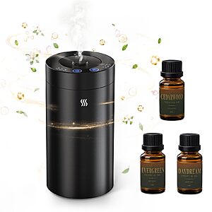 Amazon – CAMPERFECT Waterless Essential Oil Diffuser w/ 3 Oils $23.99 w/ Code