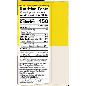 Nature Valley Cinnamon Brown Sugar Soft Baked Oatmeal Squares, 12 ct $4.40 or less
