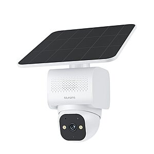 Blurams 4K Ultra Security Cameras Wireless Outdoor w/ 5W Solar Powered, 12000mAh Battery, AOV 24/7 Recording $80.99