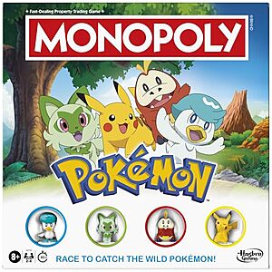 $12.72* | Monopoly Pokemon Edition Family Board Game at Amazon